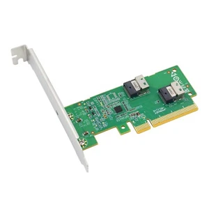 PCI Express 4.0 x8 to Two SlimSAS SFF-8654 4i Adapter - Picture 1 of 3