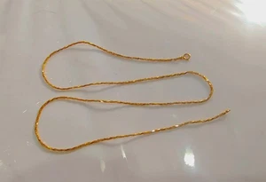 14k massives Gold funkelnde gedrehte Kette Halskette Echtgold 20" lang ((25)) - Bild 1 von 5