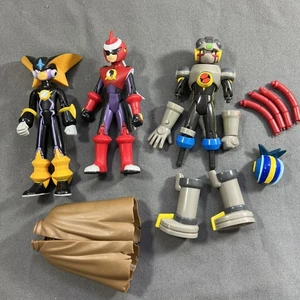 2004 Megaman NT Warrior Figure Lot of 3 Bandai Capcom Bass Protoman JunkSoul - Picture 1 of 4