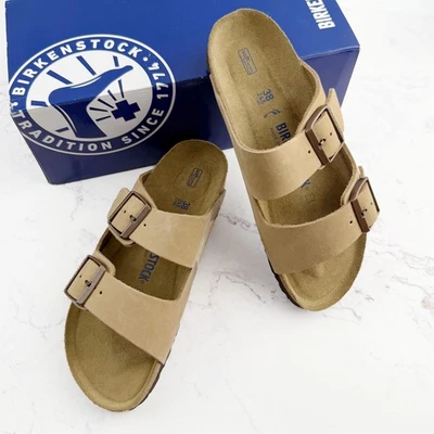 Birkenstock Arizona Soft Footbed Oiled Leather Tobacco Brown Unisex Sandals - Image 1 of 4