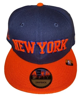 Gorra New York Knicks New Era Azul Marino/Naranja Edición Declaración 9FIFTY Snapback Foto 1 de 4