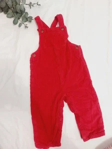 M&S Baby Boys Girls Dungarees 12-18months Red Cord Super Cute Cotton - Picture 1 of 6