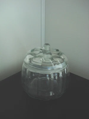 Clear Glass Pumpkin Candy Jar w/lid - Image 1 of 4
