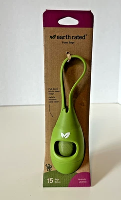 Bolsa de caca dispensador de correa con clasificación Tierra bolsas de desechos para perros - perfumada con lavanda - 15 bolsas Foto 1 de 2
