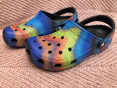 CROCS Classic Clog |  ORANGE/BLUE/BLACK/YELLOW | Size M6 / W8 Brand New - Image 1 of 4