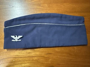 VINTAGE! USAF Blue Garrison Cap Style 7070 Air Force w/Colonel Eagle Wings Pin - Picture 1 of 6