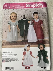 Simplicity 8714 18" Doll Clothes - Picture 1 of 2