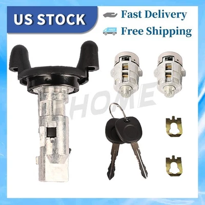 Ignition Switch &2 Door Lock Cylinder Set For 1998-2005 Chevrolet Keyed Alike - Image 1 of 4