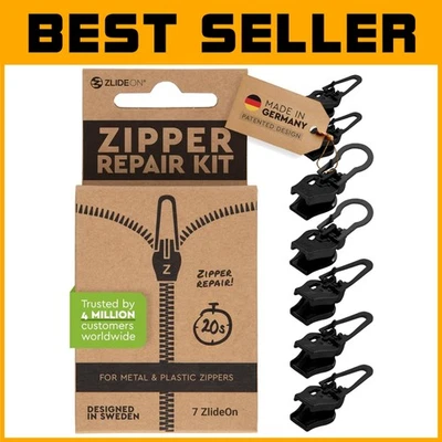 Universal Zipper Slider Multipack - Black - Image 1 of 4