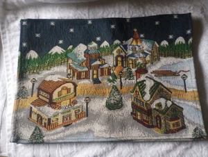 6er Set Vintage Weihnachten Gobelin Tischsets - Bild 1 von 6