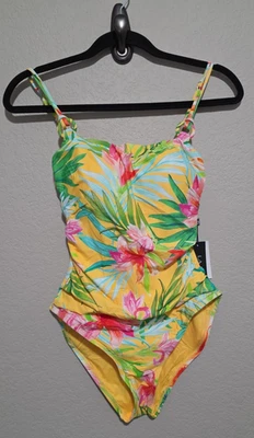 Traje de baño de una pieza para mujer La Blanca lencería control abdominal amarillo talla 8 Foto 1 de 4