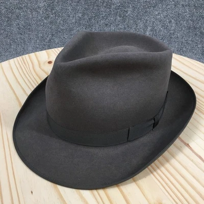 Шляпа-федора Emerson Fifth Avenue унисекс серая один размер подходит для всех круглых изогнутых полей - Изображение 1 из 4