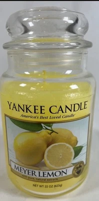 Yankee Candle "Meyer Lemon" HTF Large 22 oz. Retired Citrus Scent - Image 1 of 3