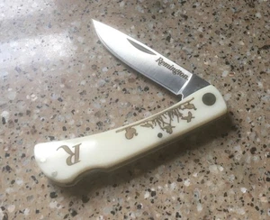 NEW Remington Sod Buster Pocket Knife (NO BOX) White Bone Scrimshaw Handle - Picture 1 of 5