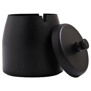 Ashtray With Lid For Cigarette, Stainless Steel Smokeless Odorless Win - Picture 1 of 7