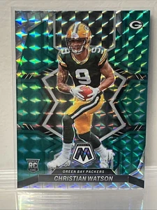 2022 Panini Mosaic - Rookies Christian Watson #327 Green Mosaic Prizm (RC) - Bild 1 von 2