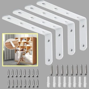 Anti Tip Furniture Anchors for Baby Pet Proofing,Furniture Wall Anchor Furnit... - Picture 1 of 9