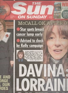 Die Sonne am Sonntag, 9. November 2025 - Davina McCall, Prinzessin von Wales - Bild 1 von 2