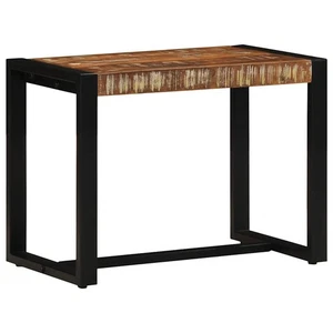 Bench Multicolour Solid Reclaimed Mango Wood with Iron Legs 60x35x45 cm Vintage - Picture 1 of 10