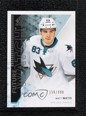 2013-14 SP Authentic Future Watch /999 Matthew Nieto Matt Nieto #290 Rookie RC - Image 1 of 2