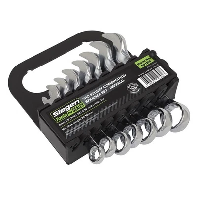 Sealey Combination Spanner Set 7pc Stubby Imperial S01190 - image 1 of 2