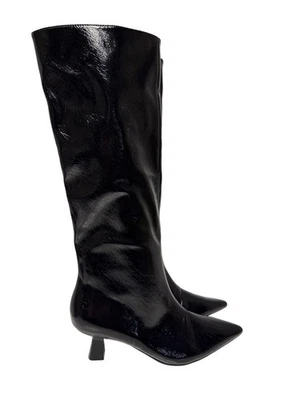 Olivia Miller Mars Women's Tall Boot Black Kitten Heel Zipper Women's Size 6 NEW - Image 1 of 4