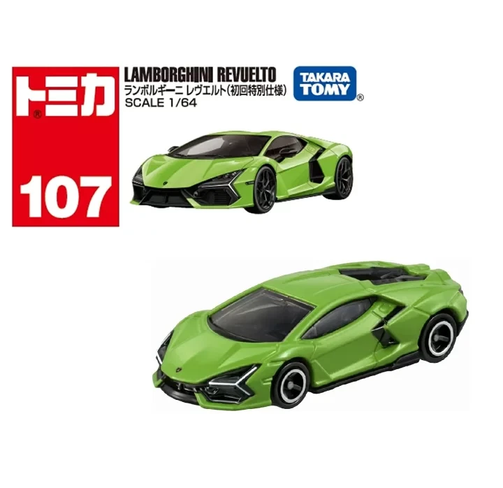 Takara Tomy Tomica No.107 Lamborghini Revuelto (1st) 1/64 Scale Diecast Car JP