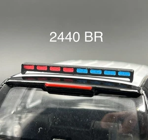 1/24 LED Ready Blue Red Traffic Advisor Arrow Stick Deck Lightbar Police Sheriff - Picture 1 of 16
