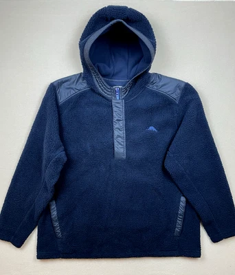 Tommy Bahama Anchor Bay 1/4 cremallera polar sudadera con capucha para hombre talla 3XL (XXXL/TTTTG) azul Foto 1 de 4