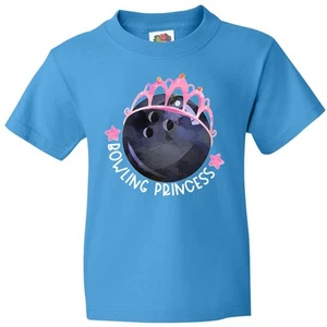 Inktastic Bowling Princess- Tiara Youth T-Shirt Activities Sports Sport Ball For - Picture 1 of 9