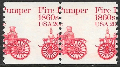 US Stamp #1908 20c. Fire Pumper Missperf Error MNH - Image 1 of 2