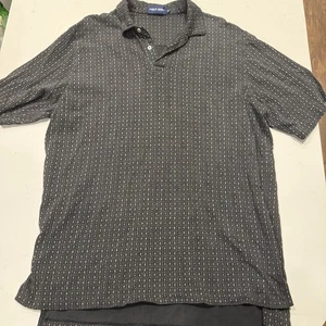 Vintage Polo Golf Ralph Lauren Shirt Mens XL Black Geometric Abstract  - Picture 1 of 10