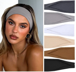 Non-Slip Thick Headbands for Women - Stretchy Sweatbands for Yoga & Fashion - Picture 1 of 12