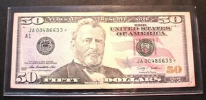 2009 - $50. Star Note - Boston - JA 00486633 - Picture 1 of 2