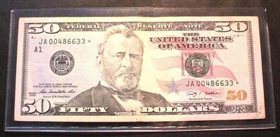2009 - $50. Star Note - Boston - JA 00486633 - Image 1 of 2