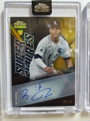 Nick Madrigal 2021 Topps Chrome BLACK RC Auto #’d 50/50 Chicago White Sox  - Image 1 of 4