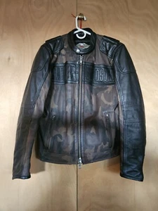 Harley Davidson Camo Leder Motorradjacke Gr.42 - Bild 1 von 11