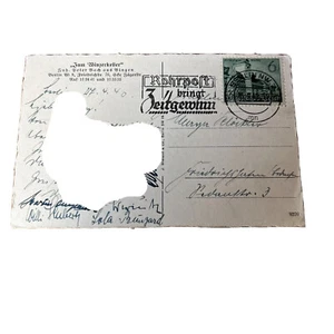 Sehr Seltener Deutsches Reich Karte Briefmarke „ 18.4.1940 „ Top Zustand - Bild 1 von 3