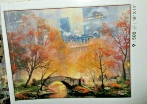 Rompecabezas Kinkade 500 piezas sin caja Central Park en el otoño bolsa sellada 18 x 14 - Imagen 1 de 5
