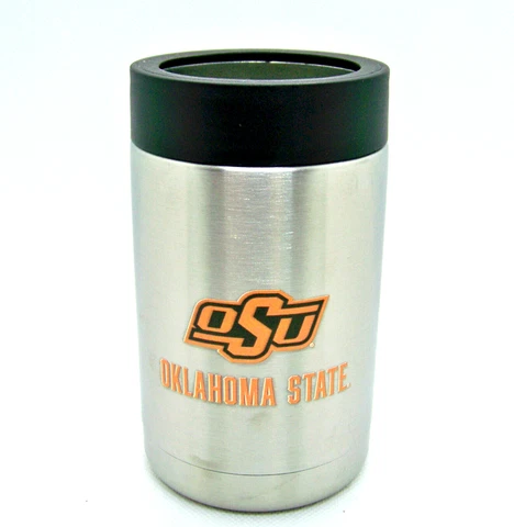 Oklahoma State Cowboys 12oz Stainless Steel Regular Can Bottle Holder Silver Cover