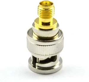 BNC Stecker auf SMA Buchse RF Koaxial Adapter Steckverbinder - Bild 1 von 3