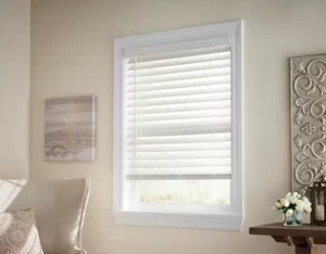Home Decorators Collection 10793478361892 White Cordless Faux Wood Blind 35"x64" - Picture 1 of 1