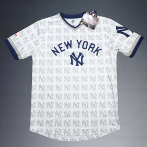 MLB STITCHES NEW YORK YANKEES V-NECK MENS JERSEY T-SHIRT ADULT SIZE MEDIUM NWT - Imagen 1 de 3