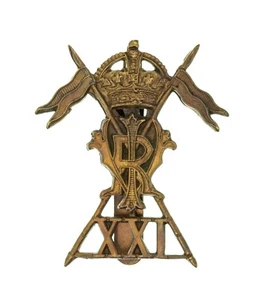 21st Lancers Cap Insignia Latón Metal - Imagen 1 de 1