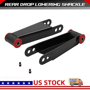 2"-3" Rear Drop Lowering Shackle Suspension Kit Chevy Silverado 1500 HD - Picture 1 of 13