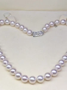$100K AUTH Mikimoto 18K WG Rare Culture ~10mm A+ Akoya Pearls 18” Necklace w/Box - Picture 1 of 8