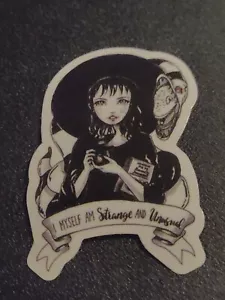 Beetlejuice Lydia Black & White Noir 5 Sticker I Myself Am Strange And Unusual L - Picture 1 of 4