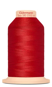 Gutermann Tera 180, 2000m Overlocking / Sewing Thread Col 365 RED - Picture 1 of 3