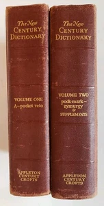 The New Century Dictionary Volumes 1 & 2 Appleton Century Crofts 1952 - Imagen 1 de 4