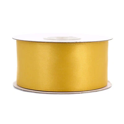Doppelseitiges Satinband 38mm x 20m Schleifenband Geschenkband Stoffband Gold - Bild 1 von 4